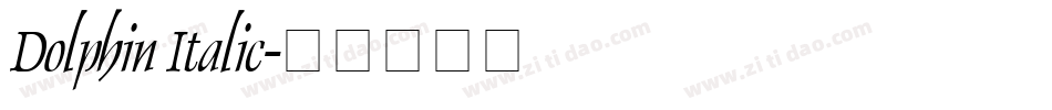 Dolphin Italic字体转换